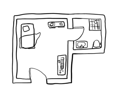 sunday morning sloughs / i make a floor plan of your bedroom